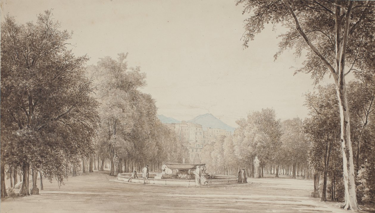 Mellem Villa Reale (nu Villa Nazionale) i Napoli af Thorald Brendstrup