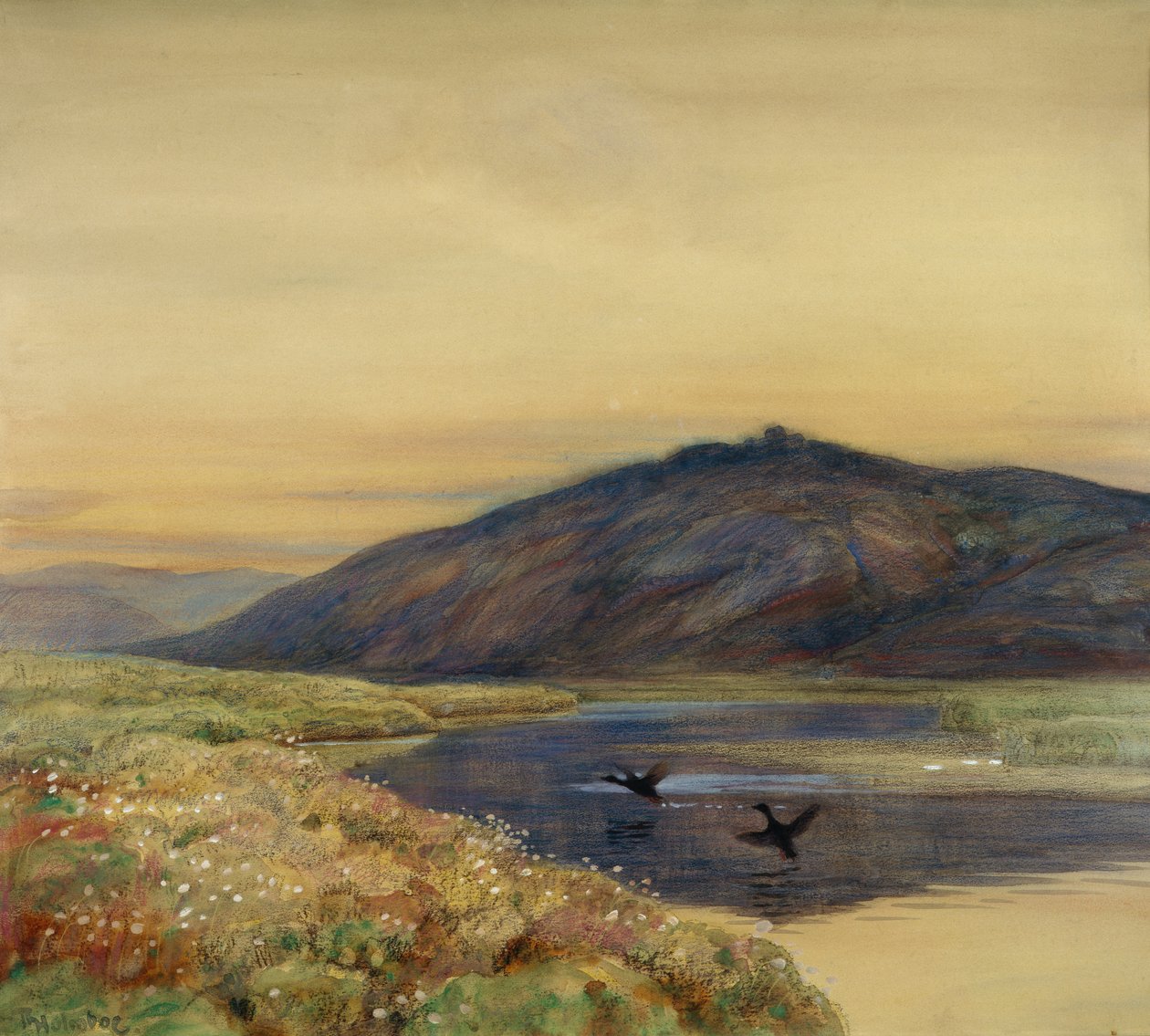 Landskab med fugle af Thorolf Holmboe