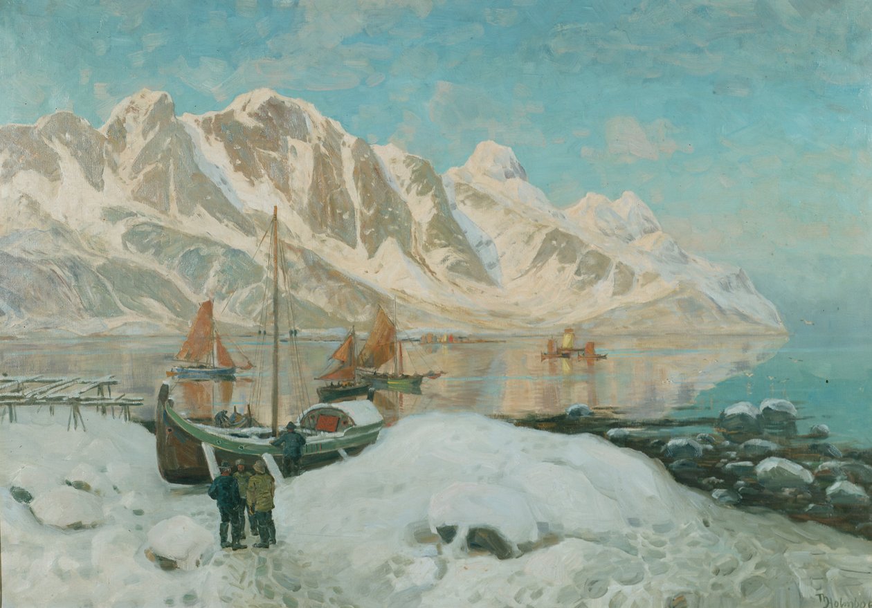 Nordnorge (olie på lærred) af Thorolf Holmboe
