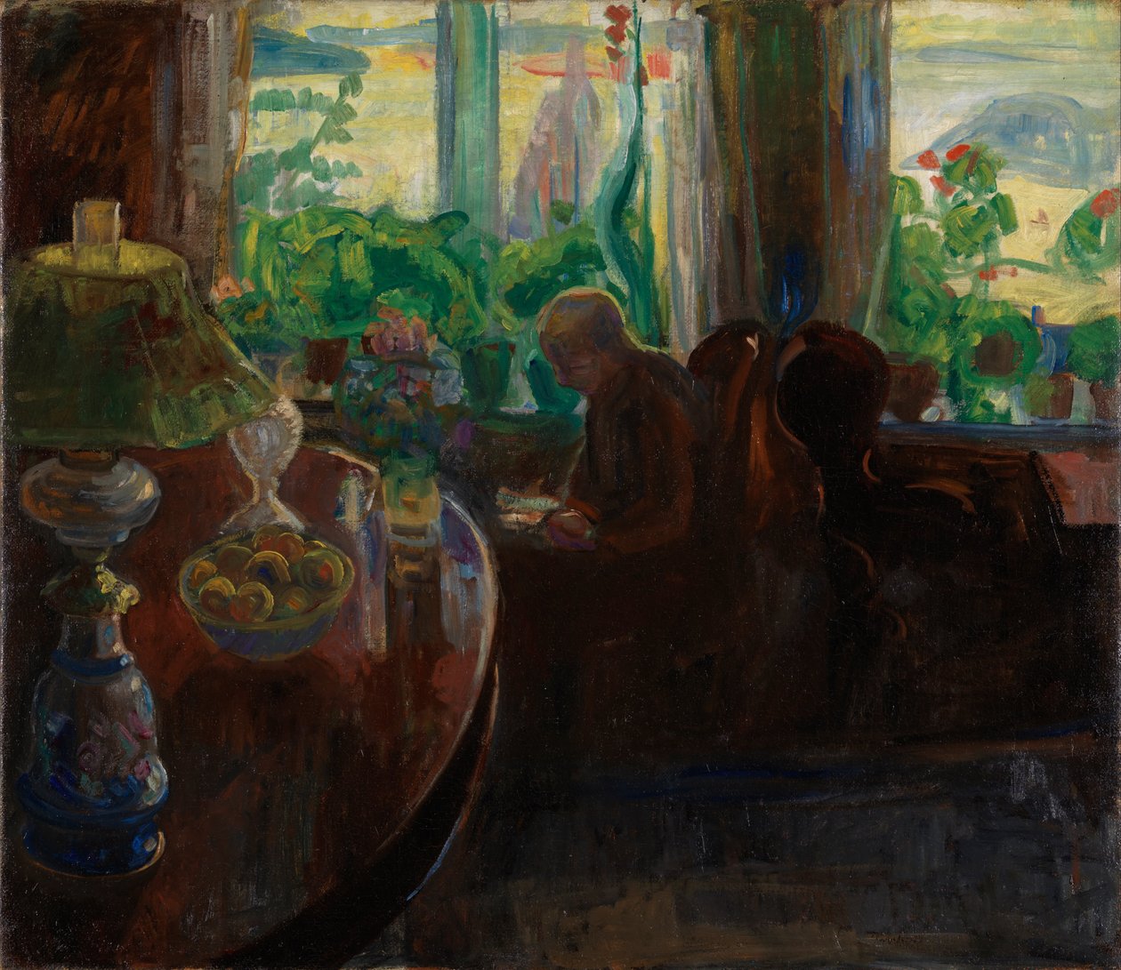 Interiør med maleren Oluf Wold-Torne af Thorvald Erichsen