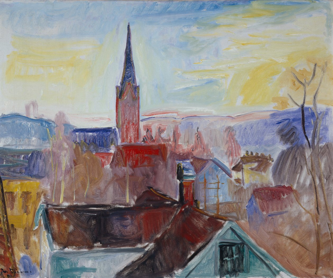 Kirketårn, Lillehammer af Thorvald Erichsen