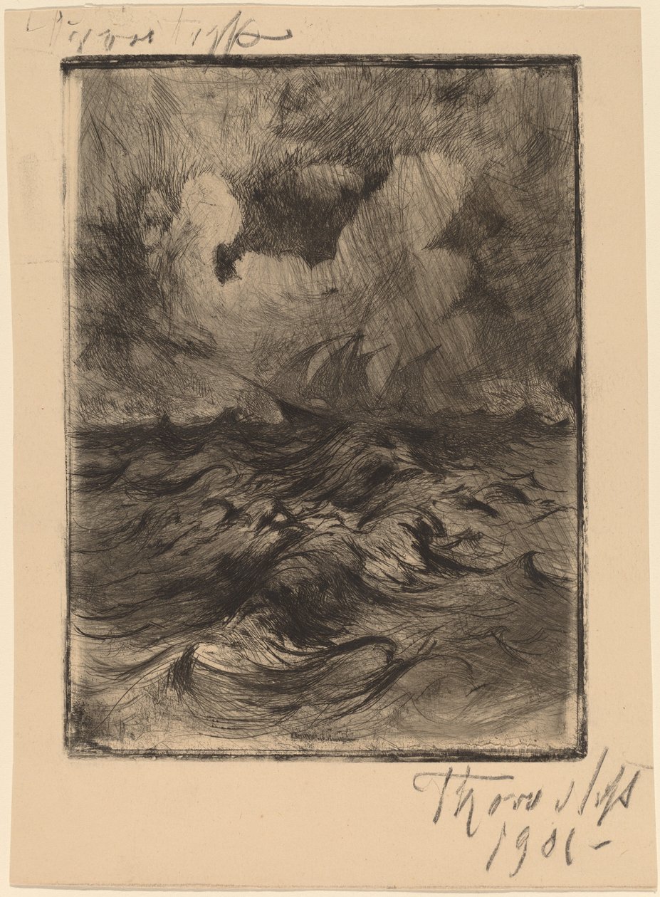 Storm på havet af Thorvald Simeon Niss