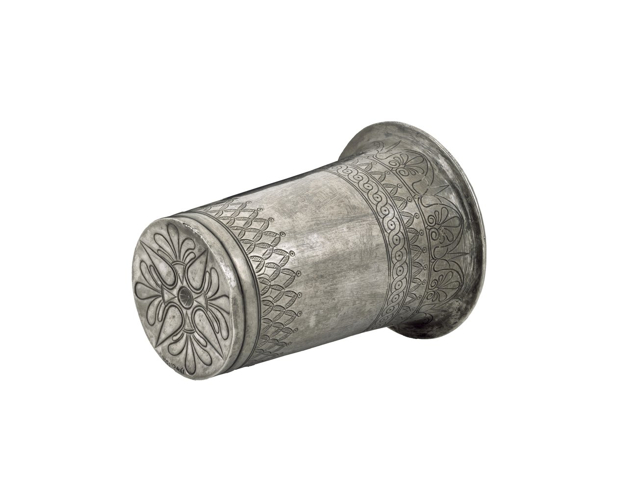 Bæger, fundet i Dalboki Tomb, Bulgarien (sølv) af Thracian