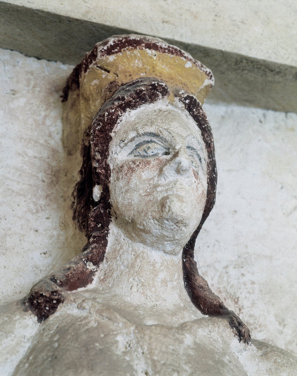 Thrakisk grav af Sveshtari, detalje af en statue af kvinde i Atlas, 3. århundrede f.Kr. (stenskulptur) af Thracian Thracian