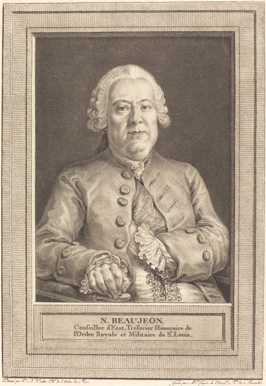 N.Beaujeon af Thérèse Éléonore Lingée after Charles Nicolas Cochin II