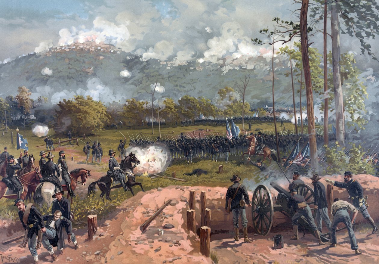 Battle of Kennesaw Mountain, pub. L Prang & Co., 1886 af Thure de Thulstrup
