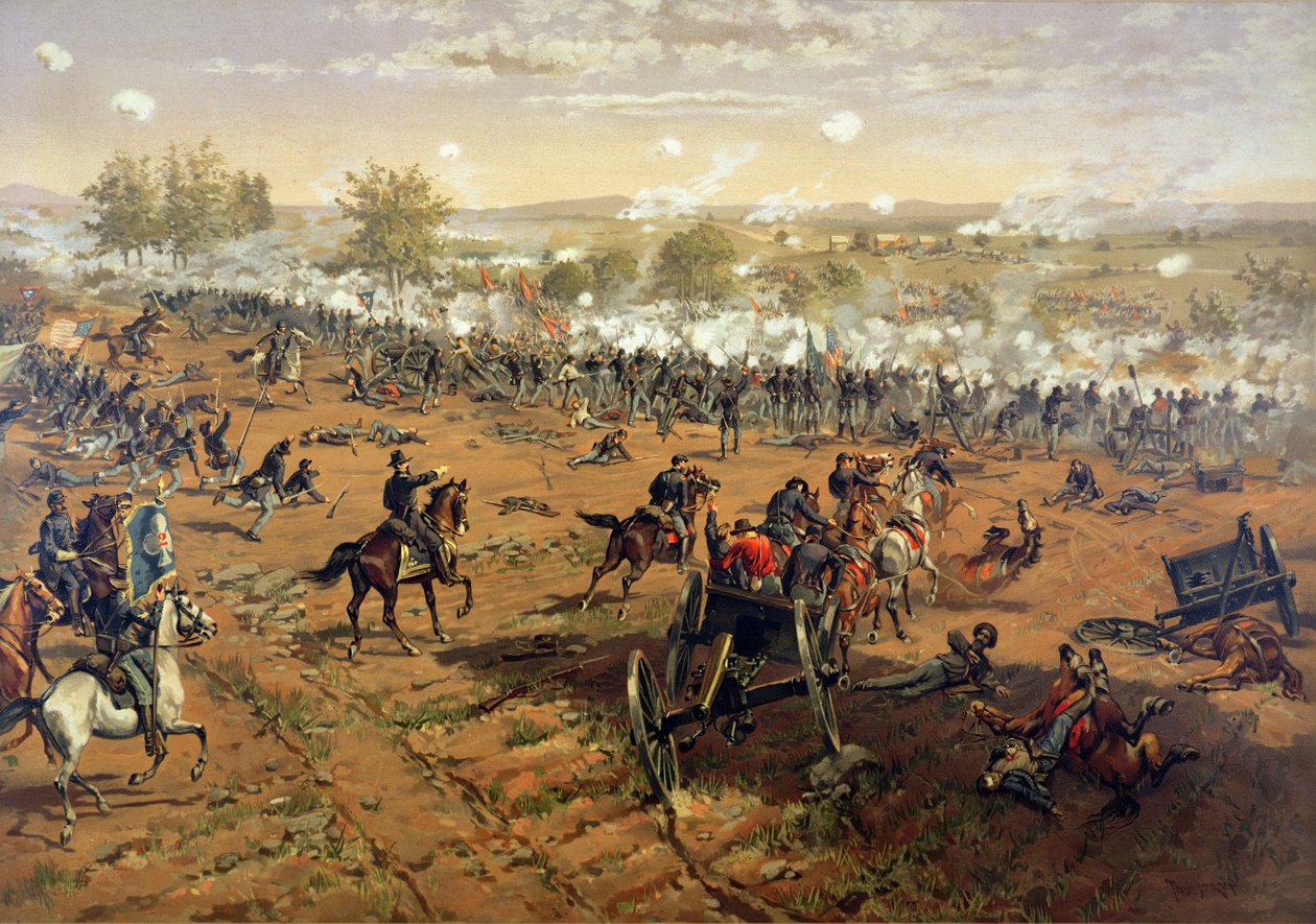 Slaget ved Gettysburg af Thure de (after) Thulstrup