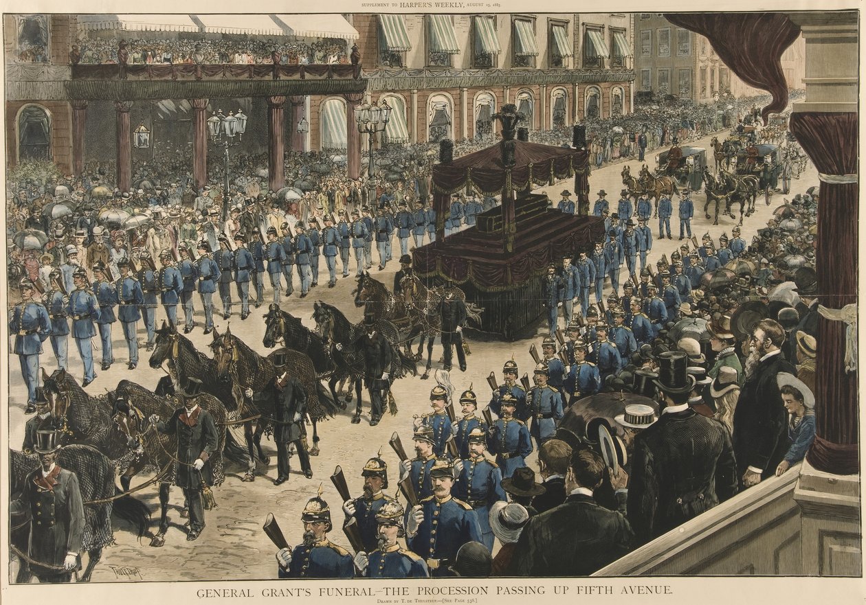 General Grants Funeral - Processionen forbi Fifth Avenue, fra Harper