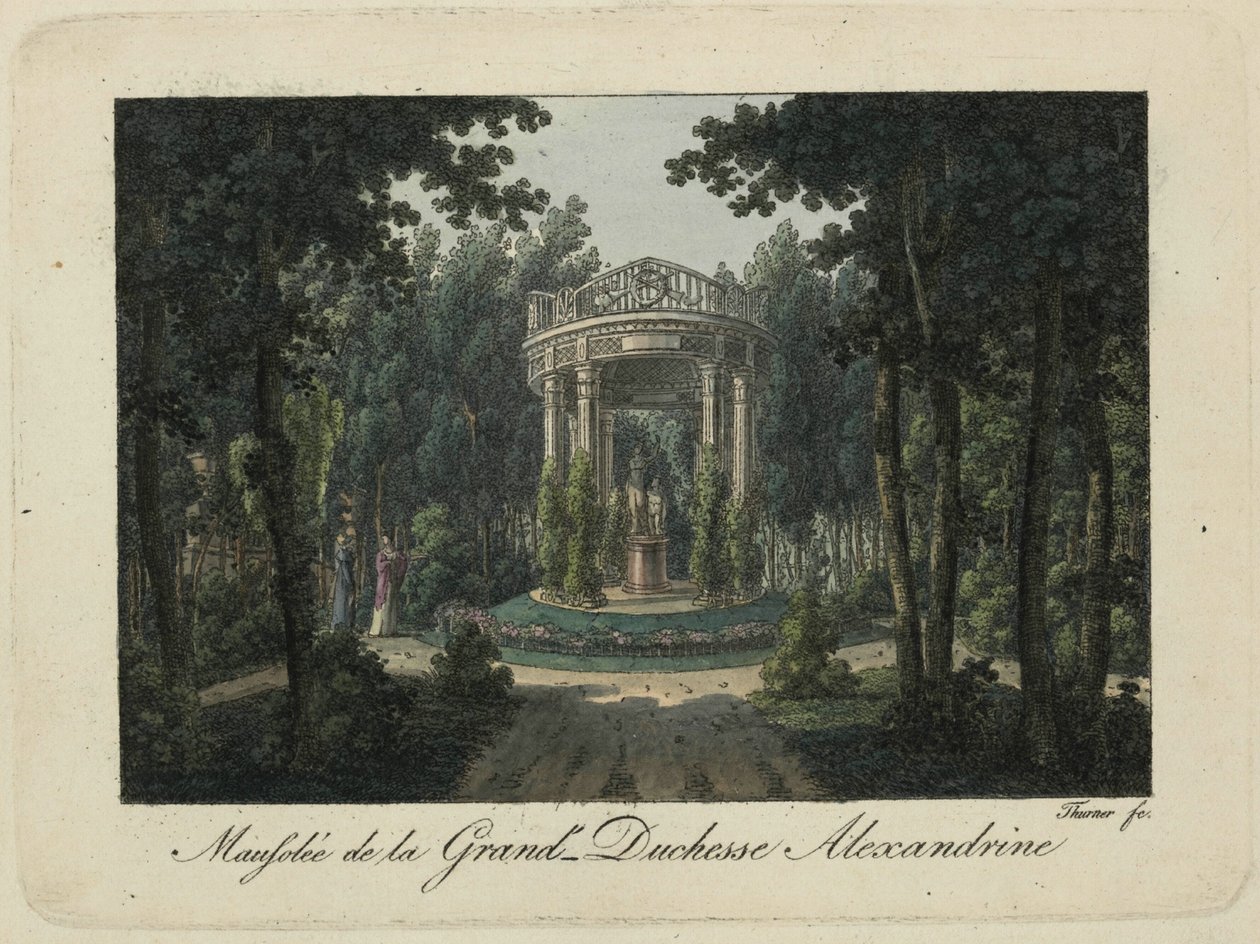 Monumentet til storhertuginde Alexandra Pavlovna i Pavlovsk, 1810
