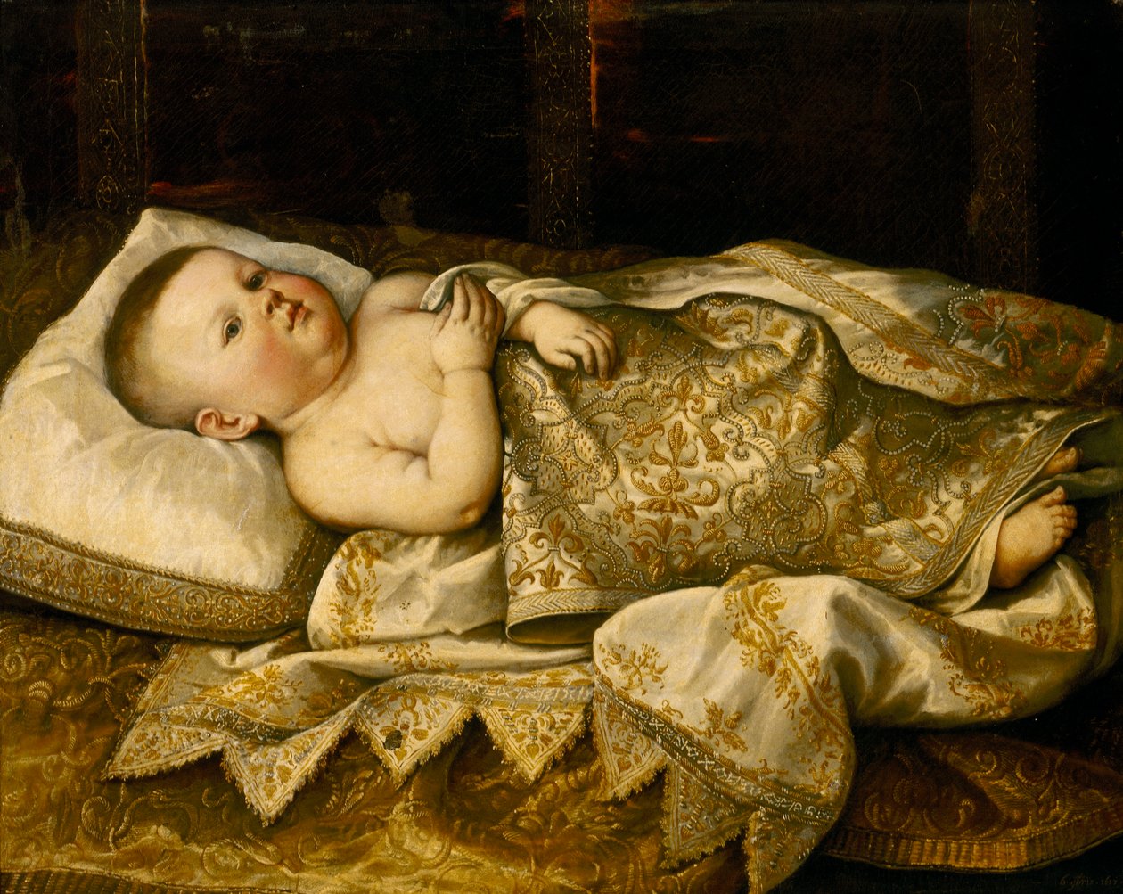 Portræt af Leopoldo af Medici som baby af Tiberio di Titi