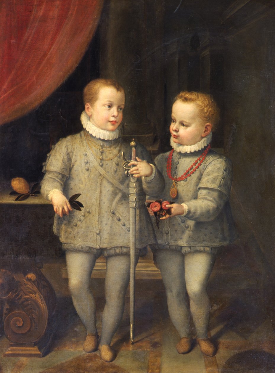 De to sønner af Charles V, 1500-tallet af Tiberio di Titi