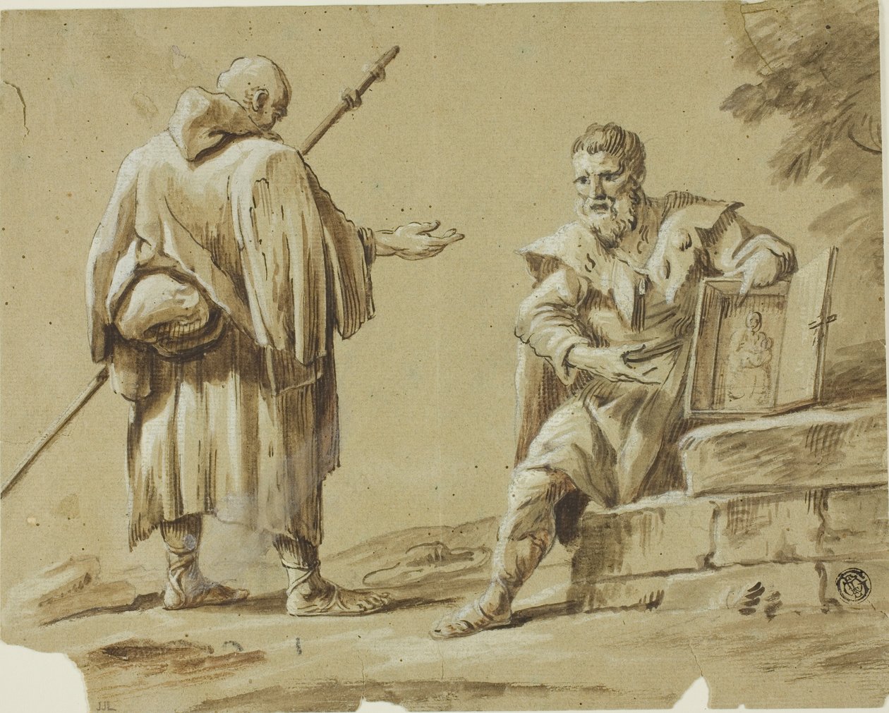 To pilgrimme med bærbar helligdom af Tiberius Dominikus Wocher