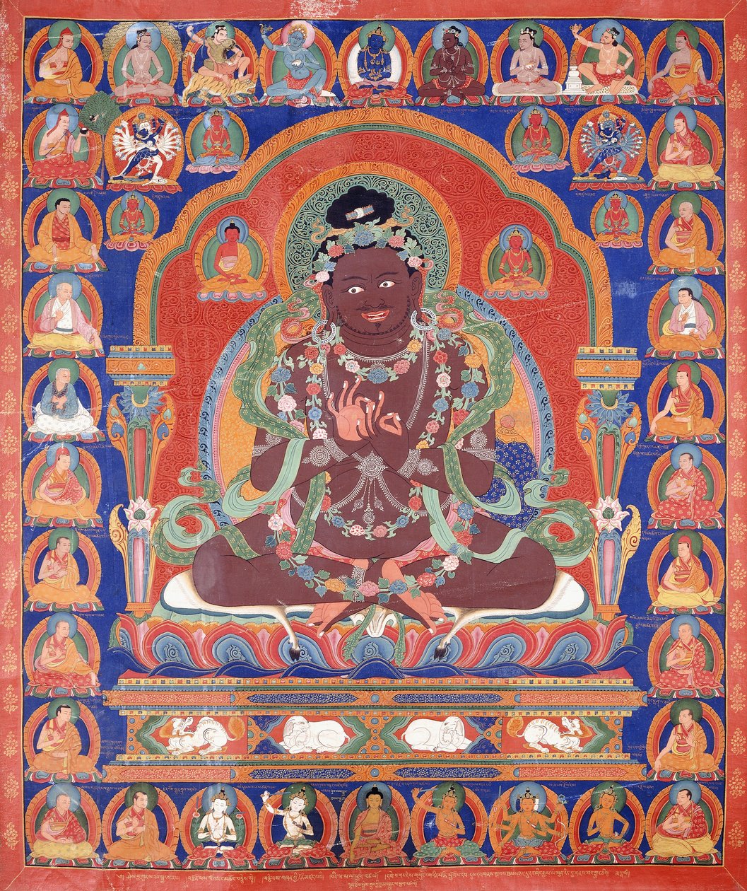 En Thang-Ka, der forestiller Mahasiddha Bir Va Pa, ca. 1600 af Tibetan School