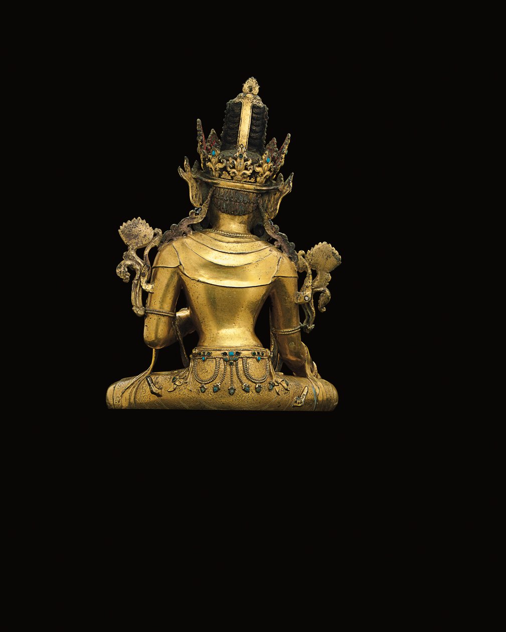 Kejserlig figur af Avalokiteshvara (se også 474250 til 474254) (forgyldt bronze) af Tibetan School
