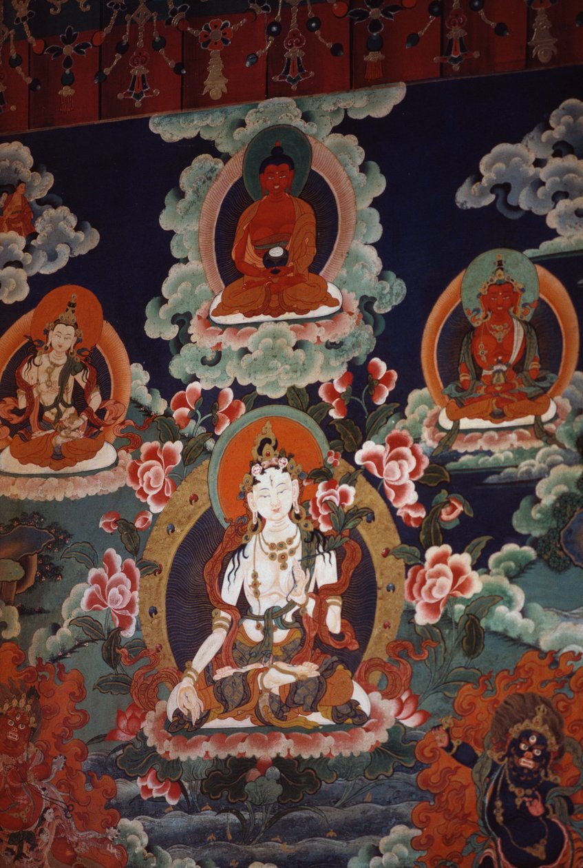 Vægmalerier, der viser guddomme, Potala-paladset (Unescos verdensarvssted af Tibetan School