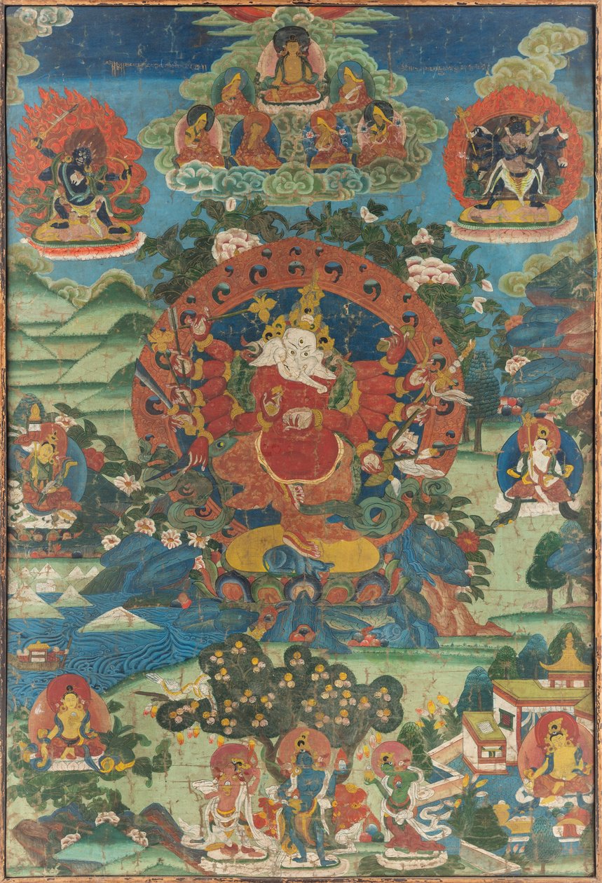 Ganapati Thangka, 1700-tallet. af Tibetan culture.