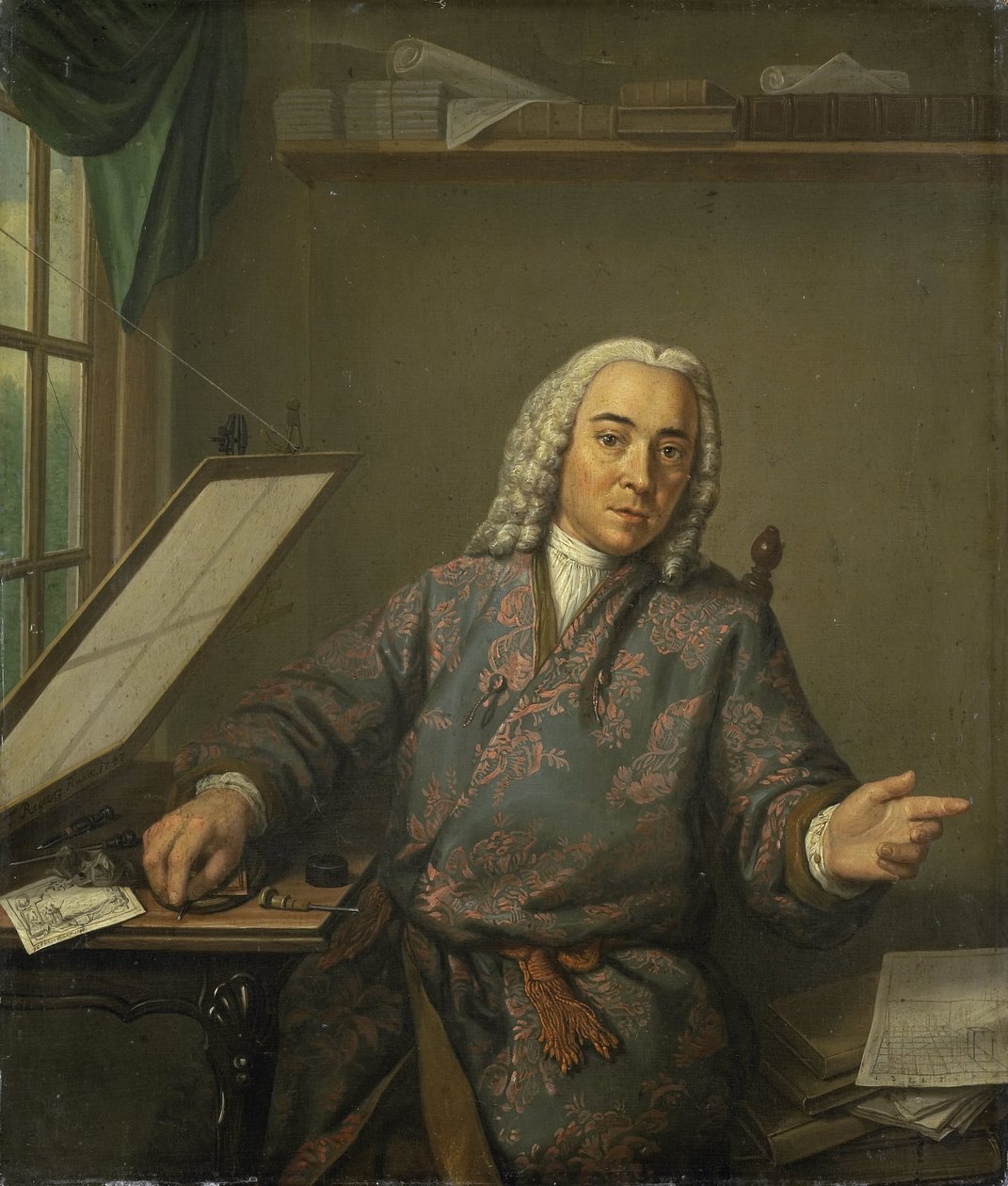Portræt af gravøren Jan Caspar Philips af Tibout Regters