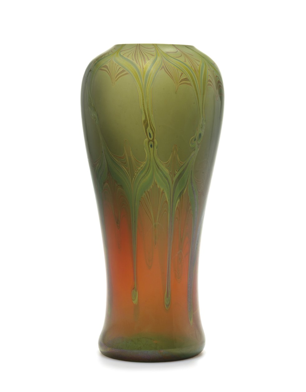 En reaktiv vase, ca. 1910 (glas) af Tiffany and Company