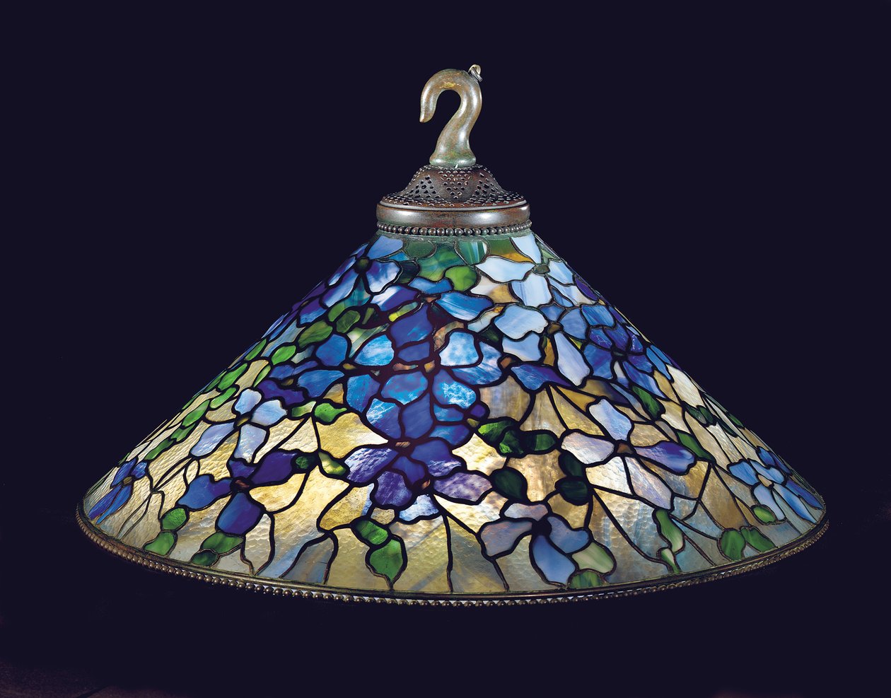 Clematis lysekrone, ca. 1910 (blyeret glas og bronze) af Tiffany and Company