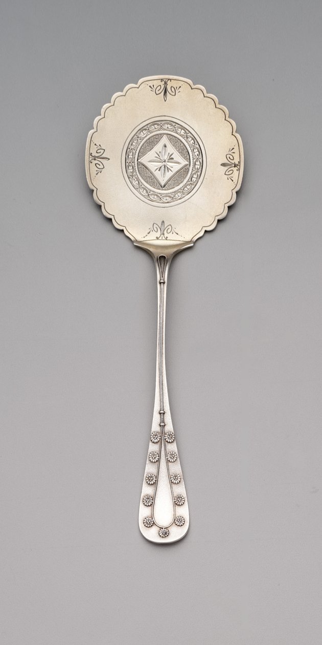 "Daisy" mønster boghvede kageserver, ca. 1875-80 (sølv og forgyldt) af Tiffany and Company