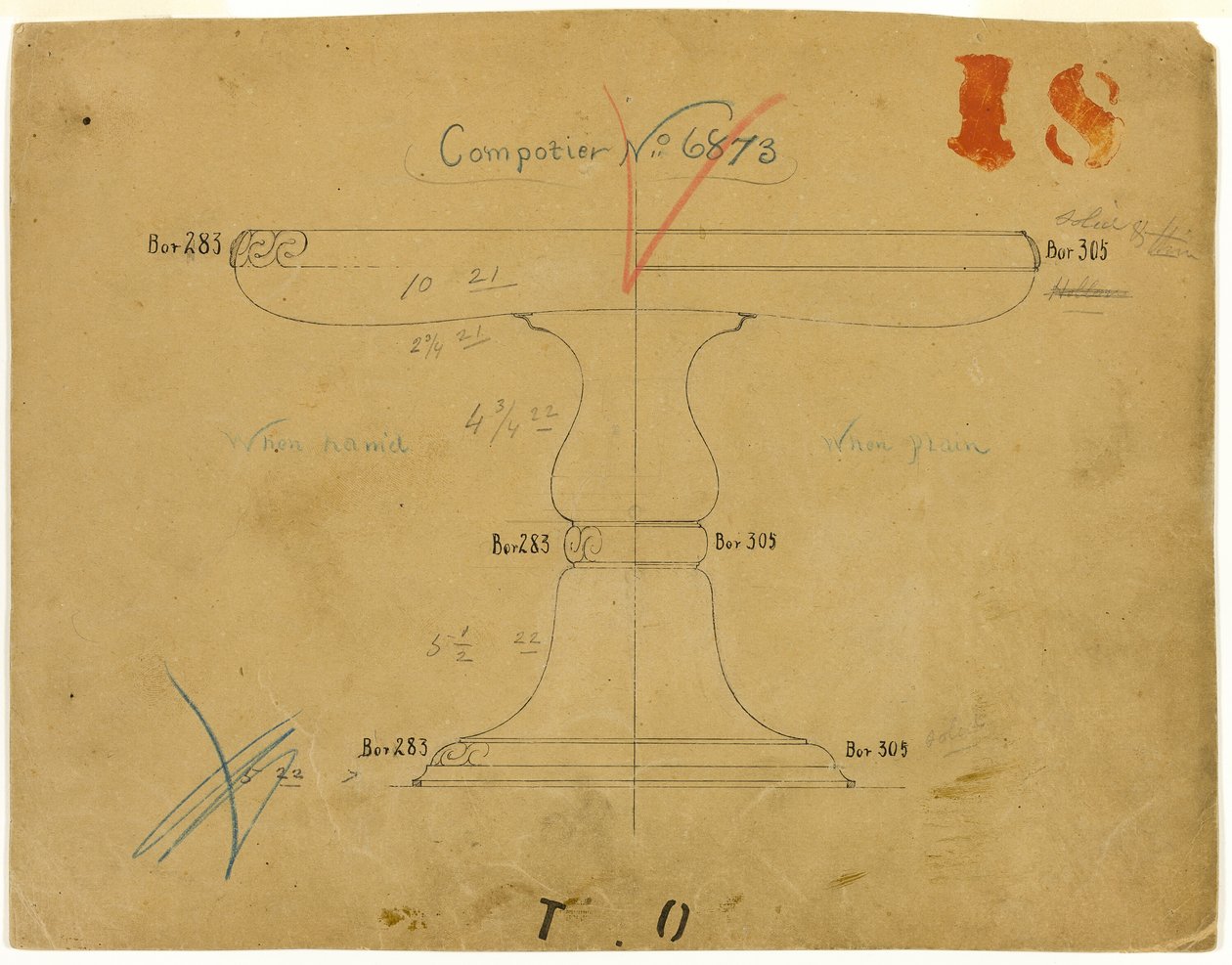 Design til kompoter nr. 6873 af Tiffany and Company