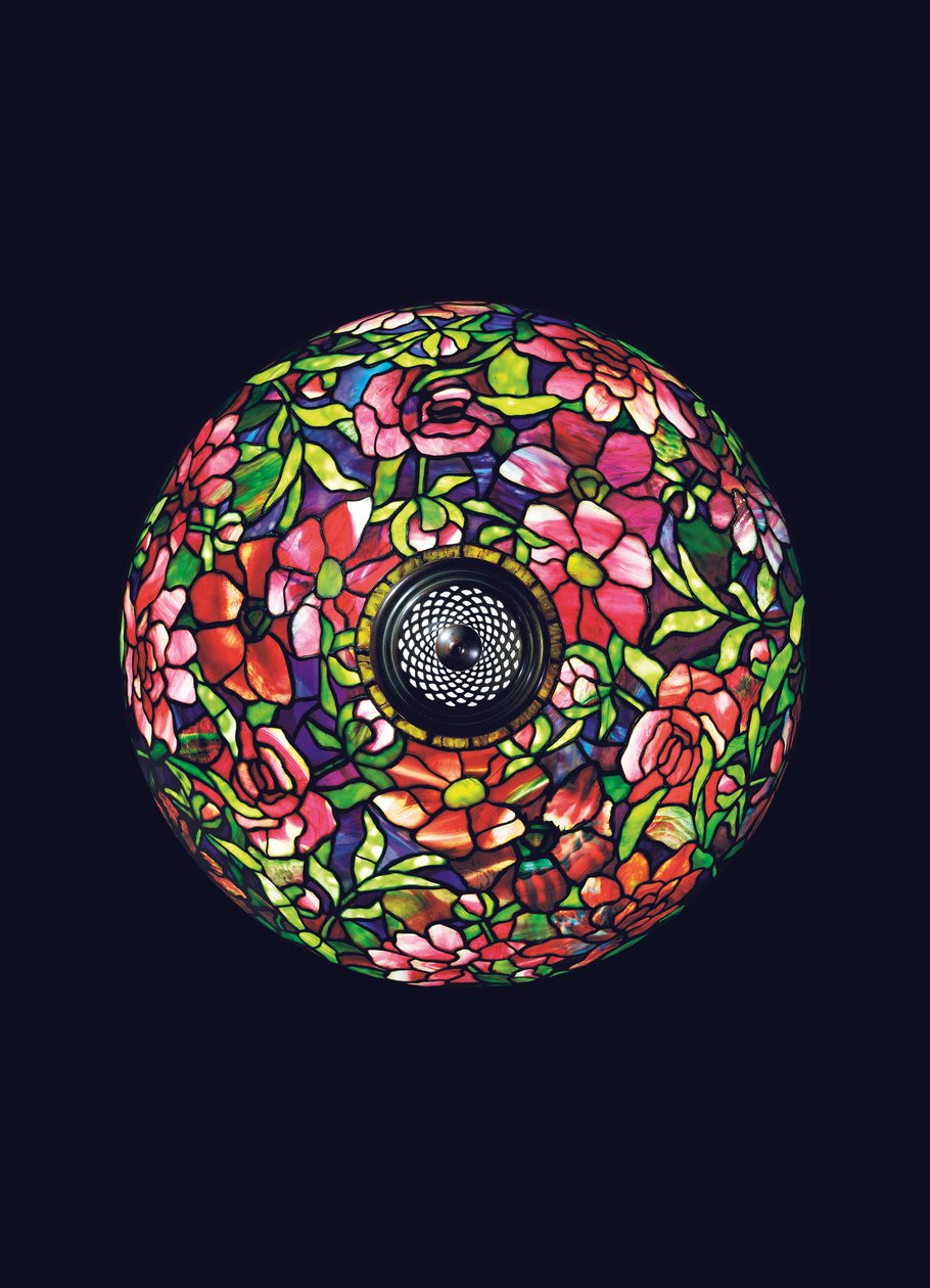 Peony gulvlampe, ca. 1910 (blyet glas & bronze) (se også 2647649) af Tiffany and Company