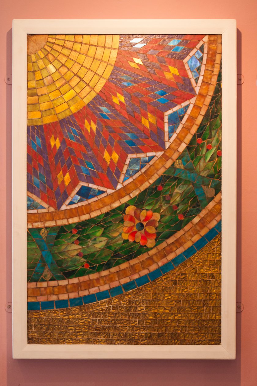 Eksempel på mosaikpanel til Farwell Building, Detroit, 1915 (glas og gips) af Tiffany and Company Tiffany and Company