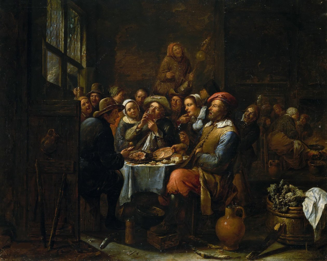 Interiør af et værtshus, ca. 1650-1660. af Tilborgh