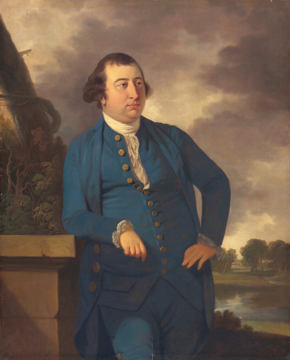 Mand i et indisk landskab, ca. 1773 af Tilly Kettle