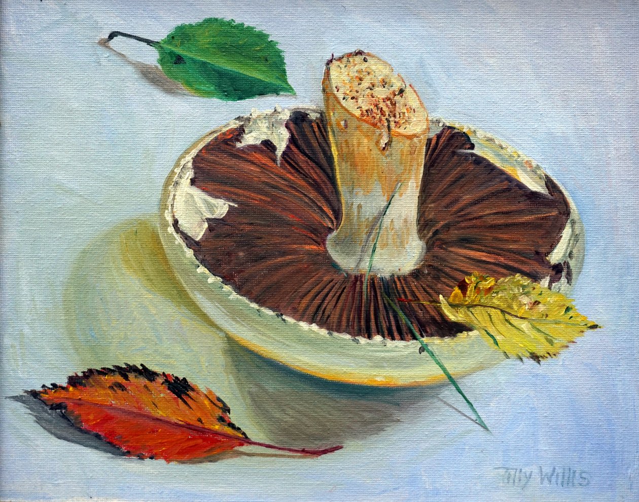 Efterårsstilleben,2017,olie af Tilly Willis