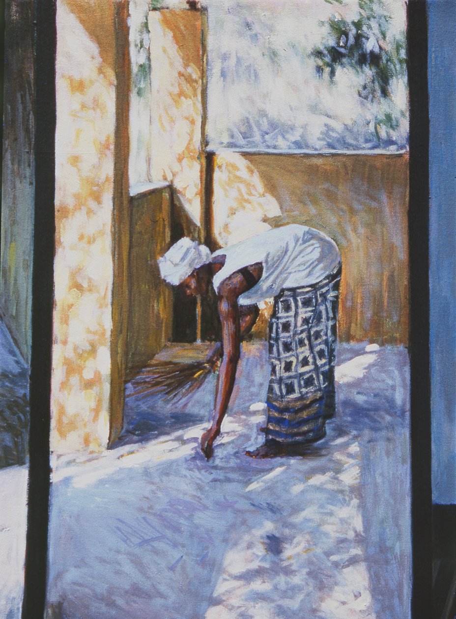 Girl Sweeping II, 2002 (olielærred) (se også 188679, 188681) af Tilly Willis