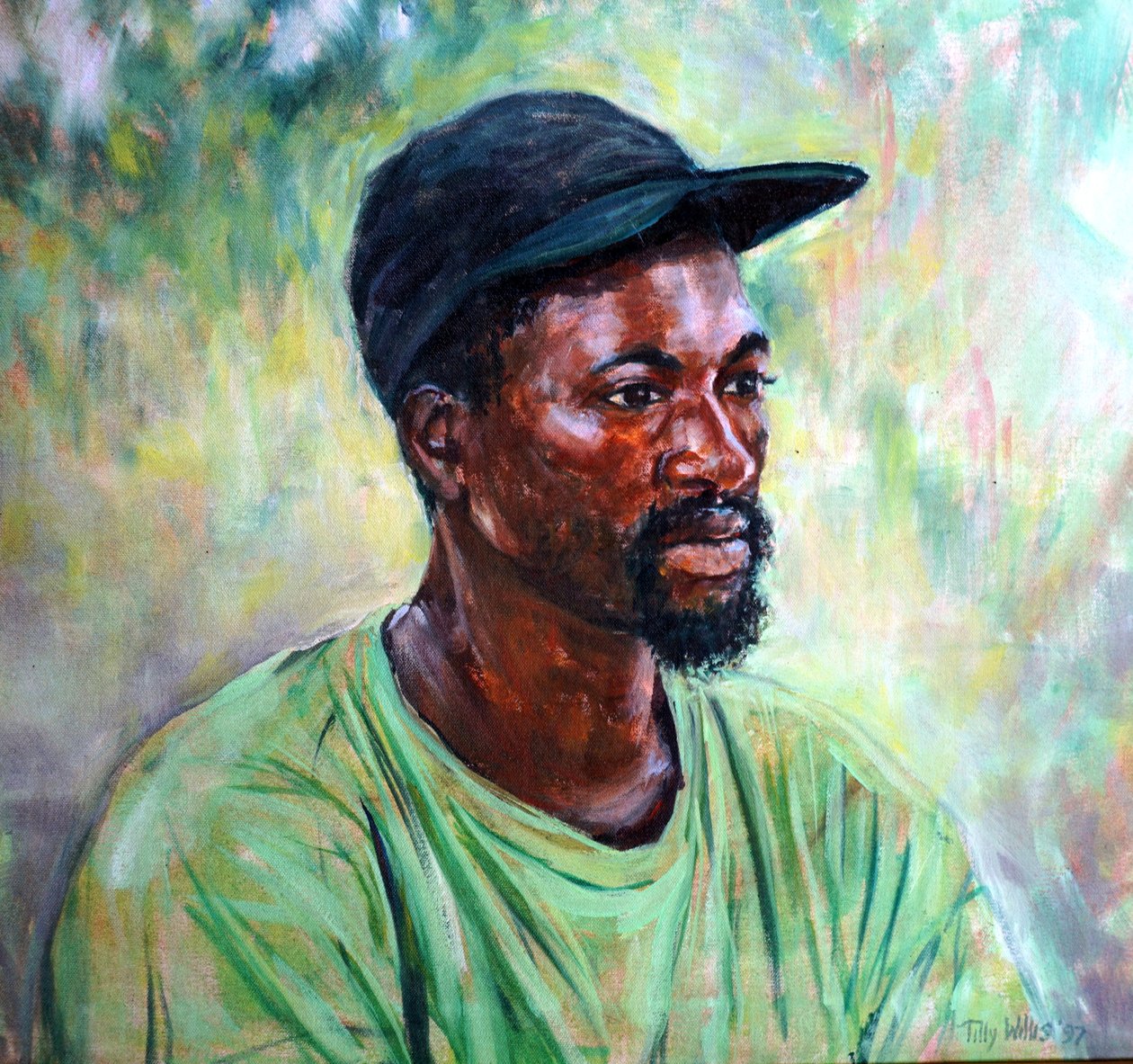 African Man, 1996 olie på lærred af Tilly Willis