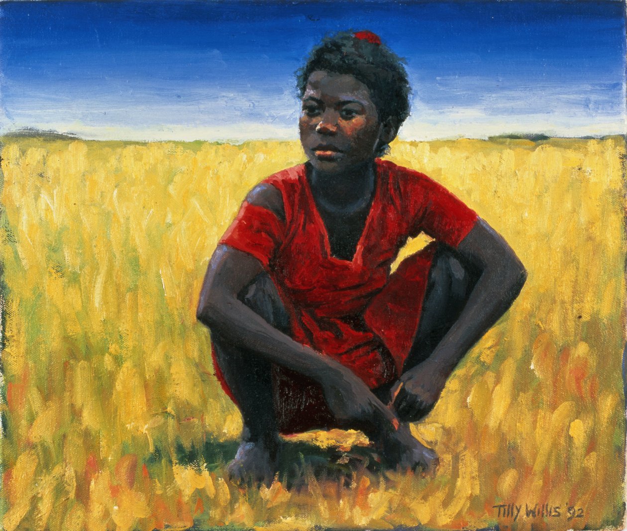 Pige i rødt, 1992 af Tilly Willis
