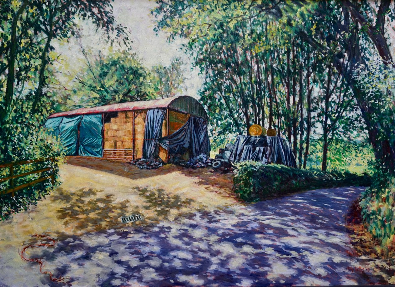 Haylage and Balleage 2019 (olie på lærred) af Tilly Willis