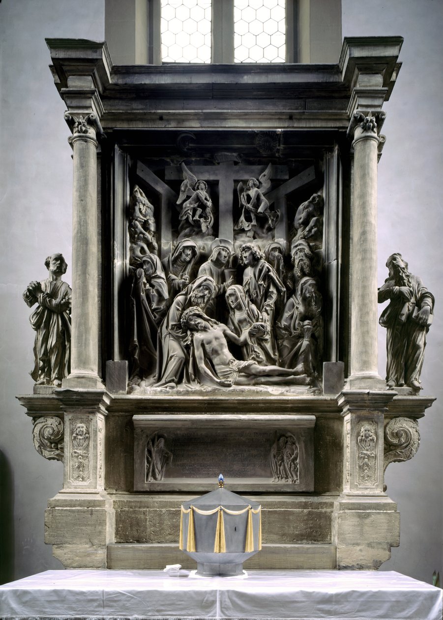 Altertavle, der forestiller Kristi klagesang, ca. 1526 af Tilman Riemenschneider