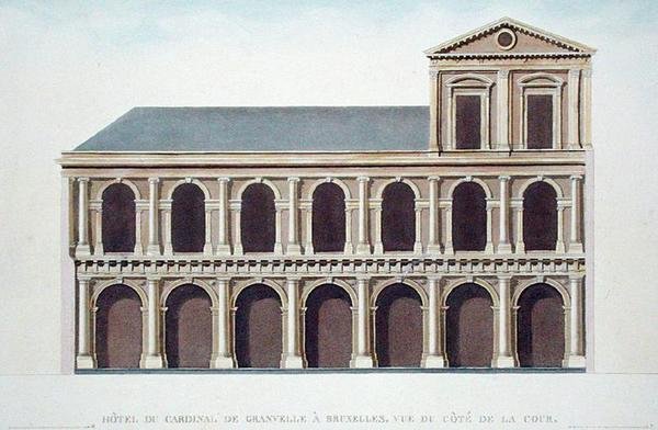 Sidebillede af kardinal de Granvelles residens (1517-86), Bruxelles, fra 