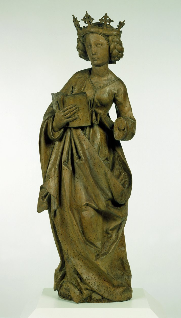 Kvinde hellig, ca. 1490-1495 (lindentræ med spor af maling) af Tilman Riemenschneider