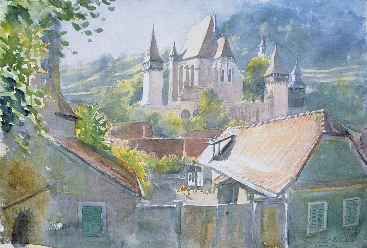 Biertan, Transsylvanien, 2000 (wc på papir) af Tim Scott Bolton