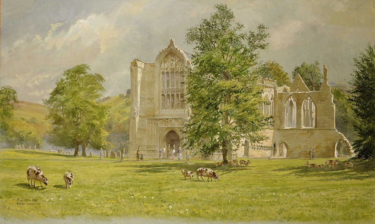 Bolton Abbey, 1988 (wc) af Tim Scott Bolton