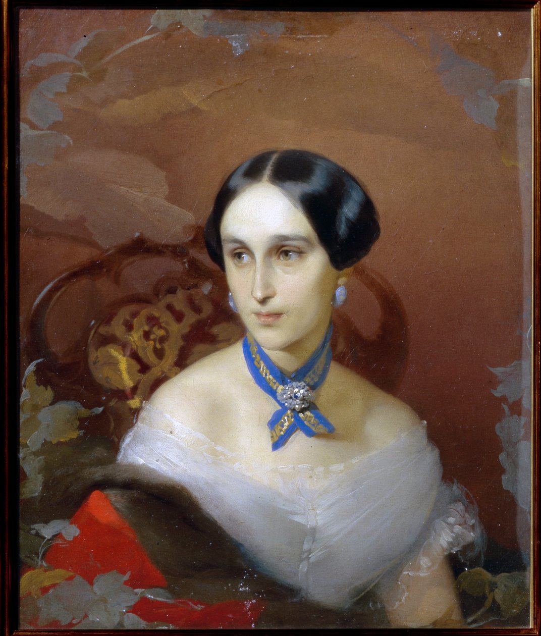 Portræt af Natalia Pushkina Lanskaya (Natalia Nikolayevna Gontcharova af Timofei Andreyevich Neff