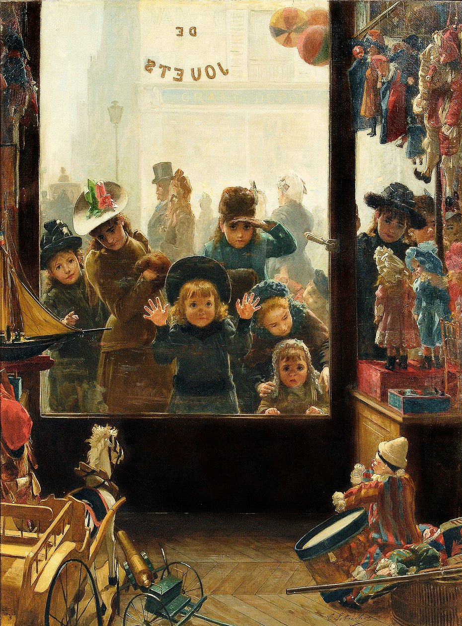 Legetøjsbutiksvinduet af Timoleon Marie Lobrichon