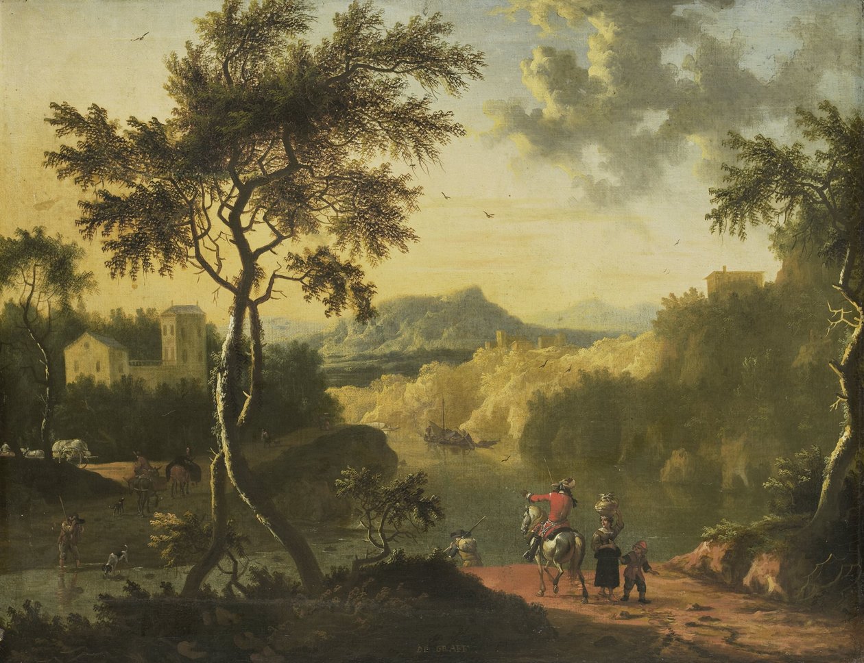 Italiensk Landskab af Timotheus de Graef (attributed to)