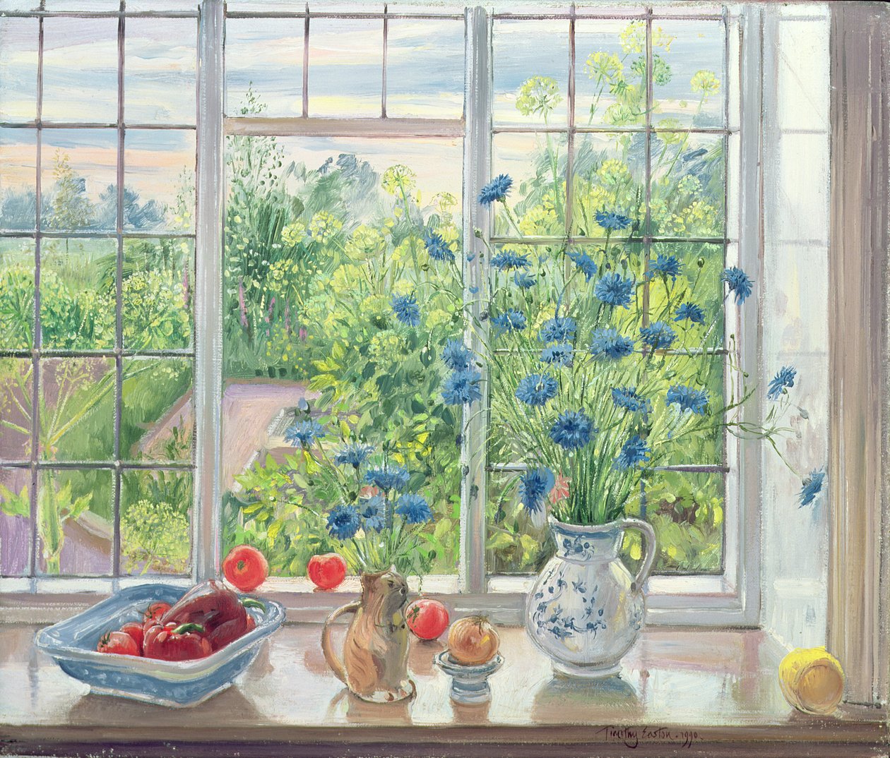Kornblomster og køkkenhave af Timothy Easton