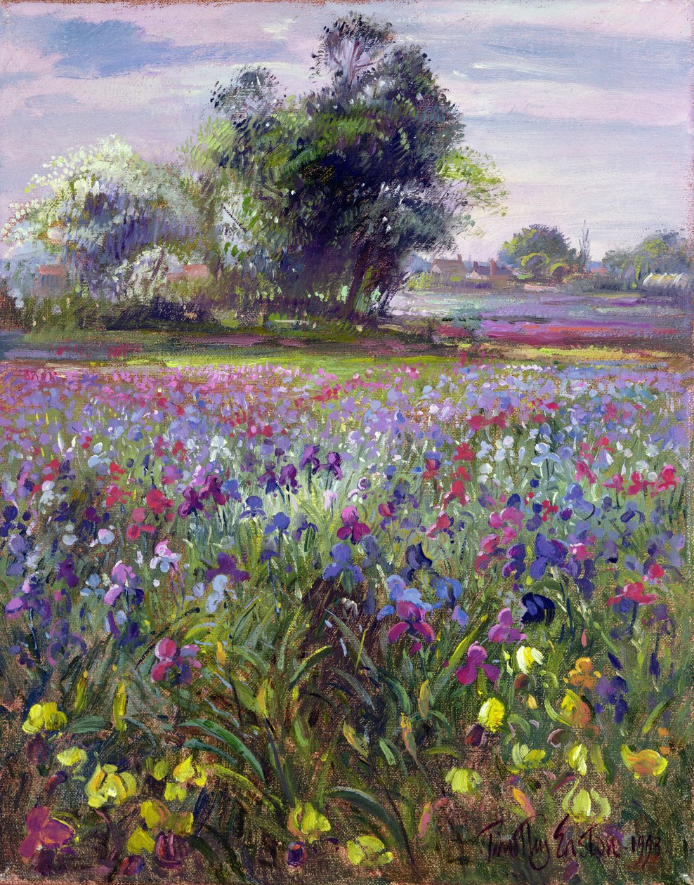 Irises and Distant May Tree, 1993 af Timothy Easton