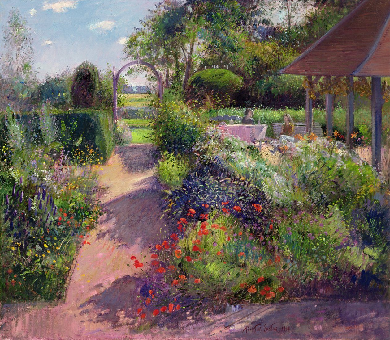 Morgenpause i haven, 1994 af Timothy Easton