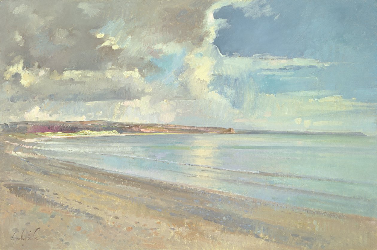 Reflected Clouds, Oxwich Beach, 2001 af Timothy Easton