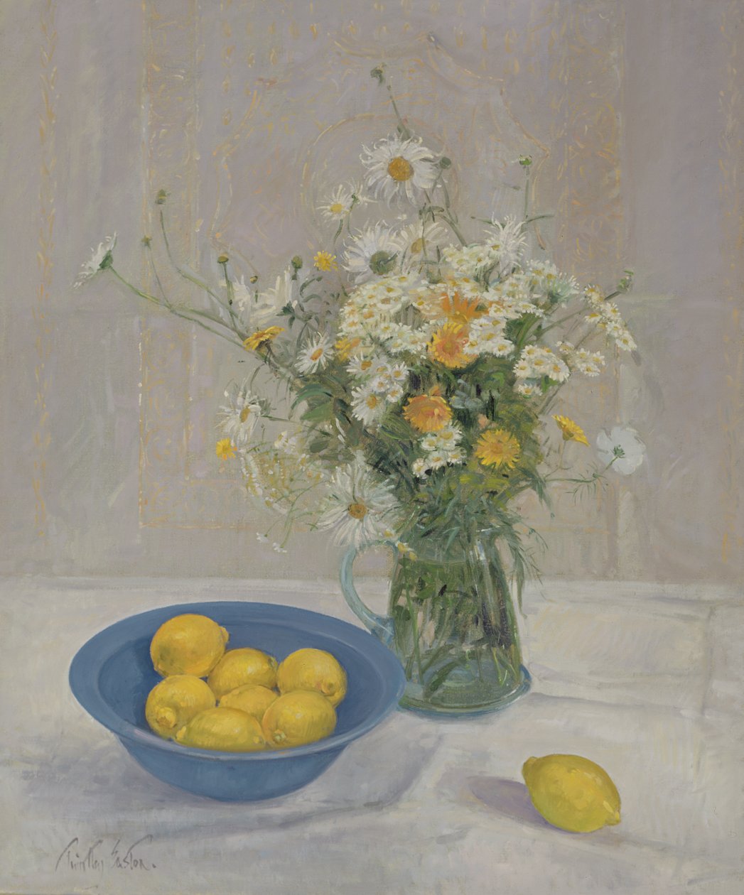 Summer Daisies and Lemons, 1990 af Timothy Easton
