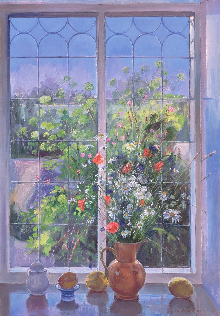 Sommerblomster i skumringen, 1990 af Timothy Easton
