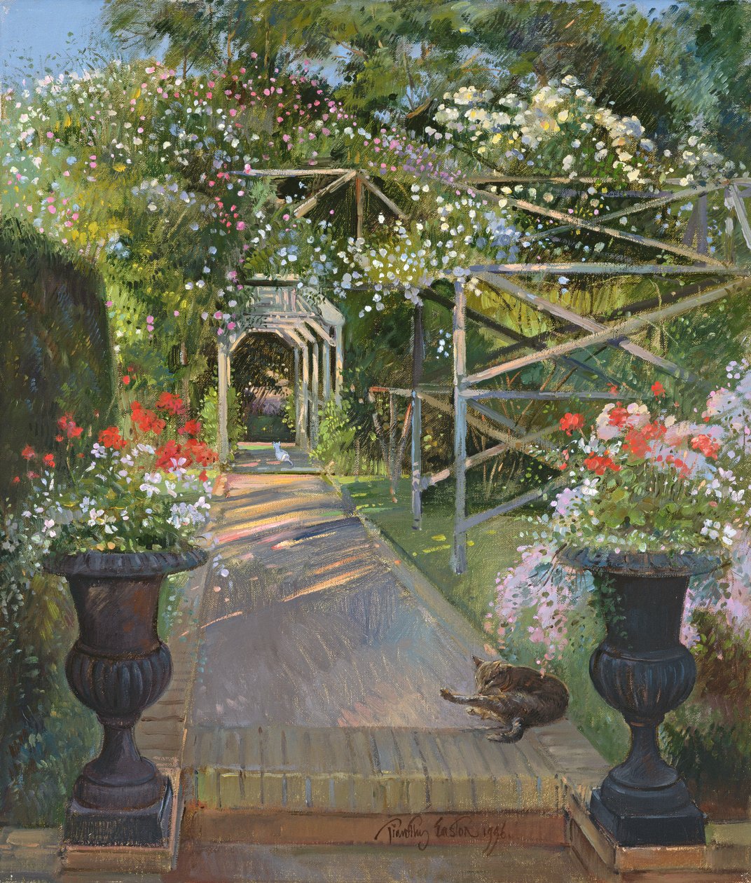 The Rose Trellis, Bedfield, 1996 af Timothy Easton