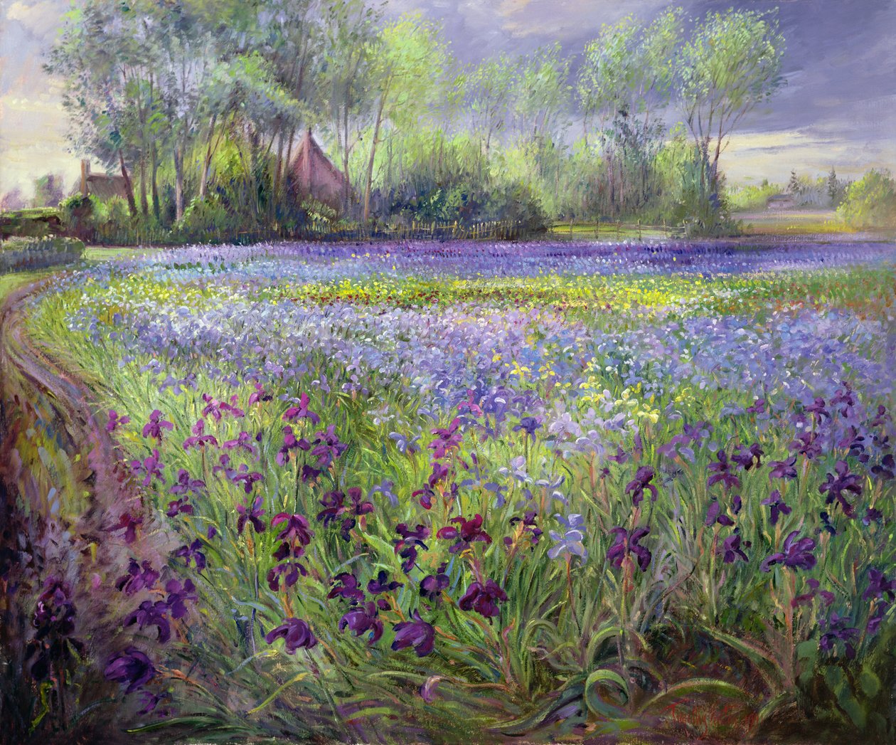 Sporvej forbi Iris Field, 1991 af Timothy Easton